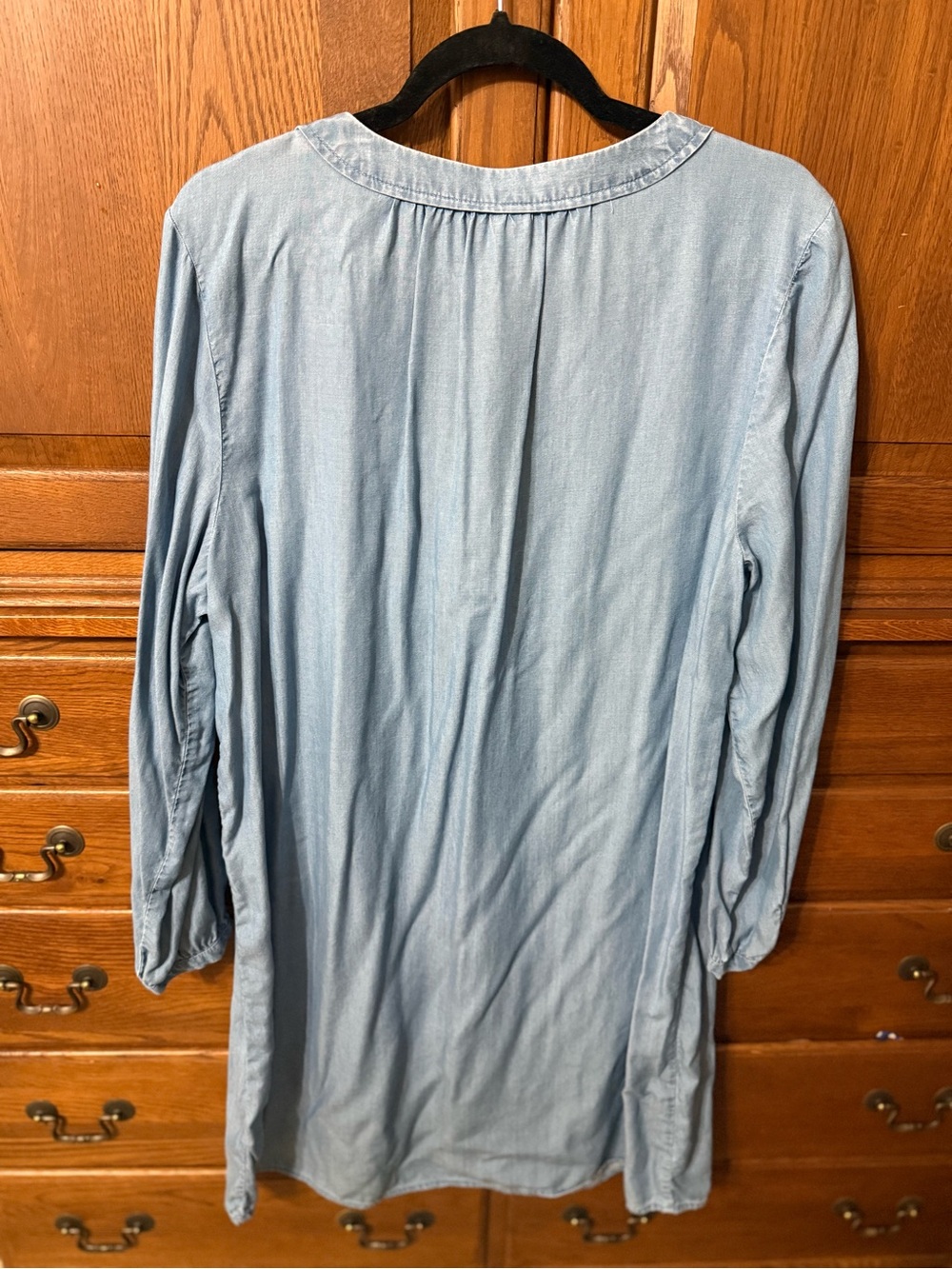 Old Navy Light Blue Denim-Look Tunic Dress -XL - Picture 2 of 3